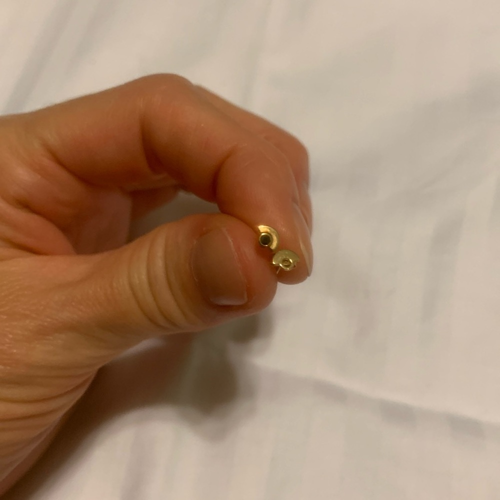 Tiny 14k yellow gold studs earrings